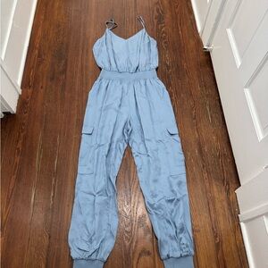 Cinq à Sept Light Blue Jumpsuit